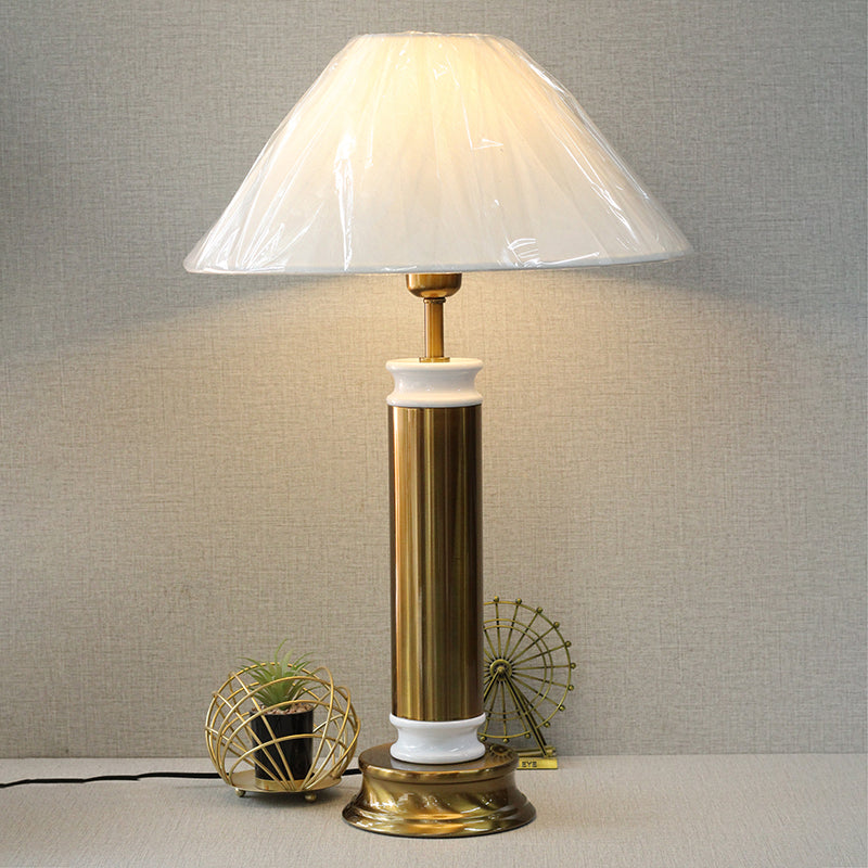 Metal Long Cylinder Table lamps (Pair) for bedrooms