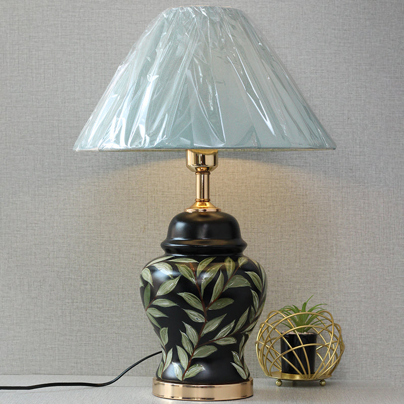 Ceramic Bell Leaf’s Handpainted 01 Table Lamp (Pair) for bedrooms
