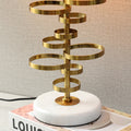 Metal MRBL Spiral 300MM White Table Lamps (Pair) for bedrooms