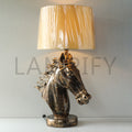 Resin Horse Golden Antique Lounge Lamps (Pair) for bedrooms