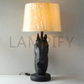 Resin Horse Matt Black Lounge Lamps (Pair) for bedrooms