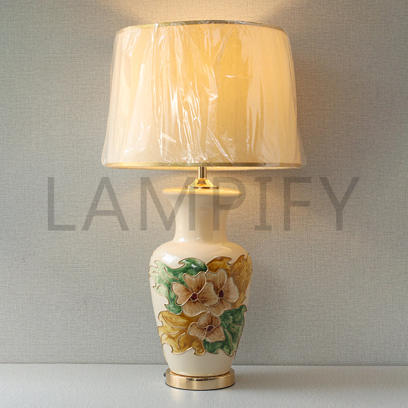Ceramic B.Jar HP Floral Lounge Lamps (Pair) for bedrooms