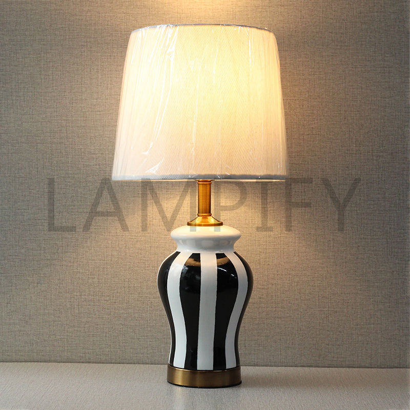 Ceramic Resaim Zebra Small Table lamps (Pair) for bedrooms