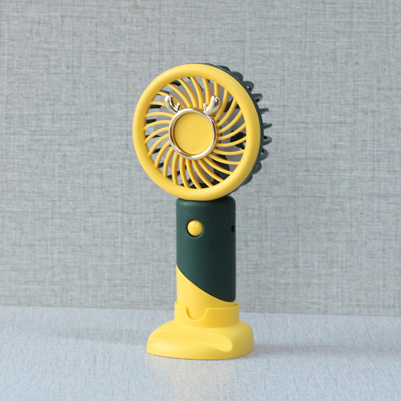 Mini Fan –Cool Summer–(Yellow & Green) Table Lamp for bedrooms