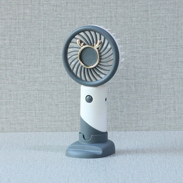 Mini Fan –Cool Summer– (Grey & White) Table Lamp for bedrooms
