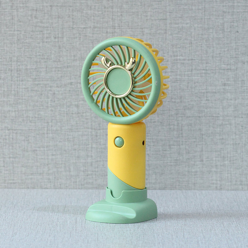 Mini Fan –Cool Summer– (Yellow & Green) Table Lamp for bedrooms