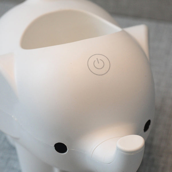 Elephant Study Lamp with Pen Holder Model 6101. (White) for bedrooms