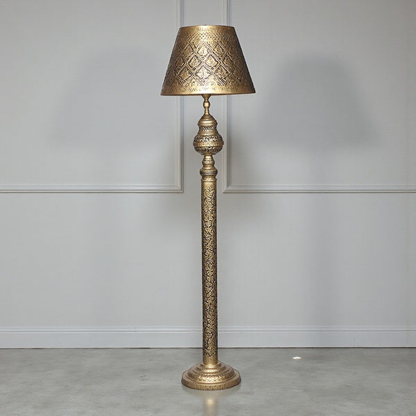 Metal Handcrafted Surahi Pipe Floor Table Lamp for living rooms
