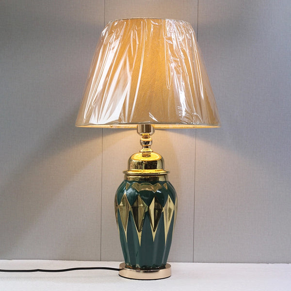 Ceramic Imported Model 991 Green Small Table Lamp (pair) for bedrooms