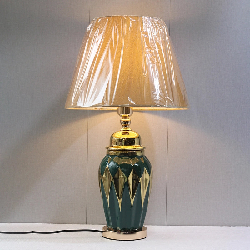 Ceramic Imported Model 991 Green Small Table Lamp (pair) for bedrooms