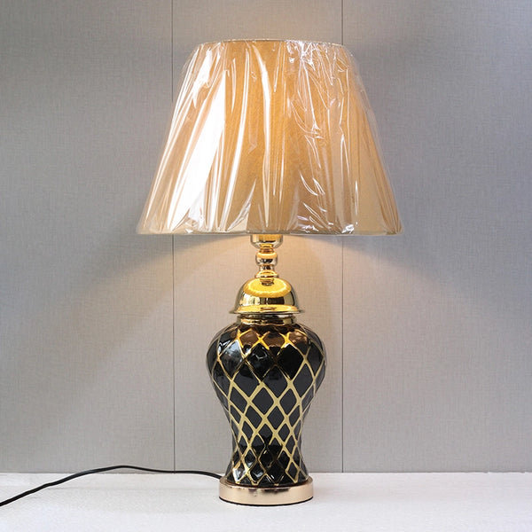 Ceramic Imported Model 992 Black Small Table Lamp (pair) for bedrooms