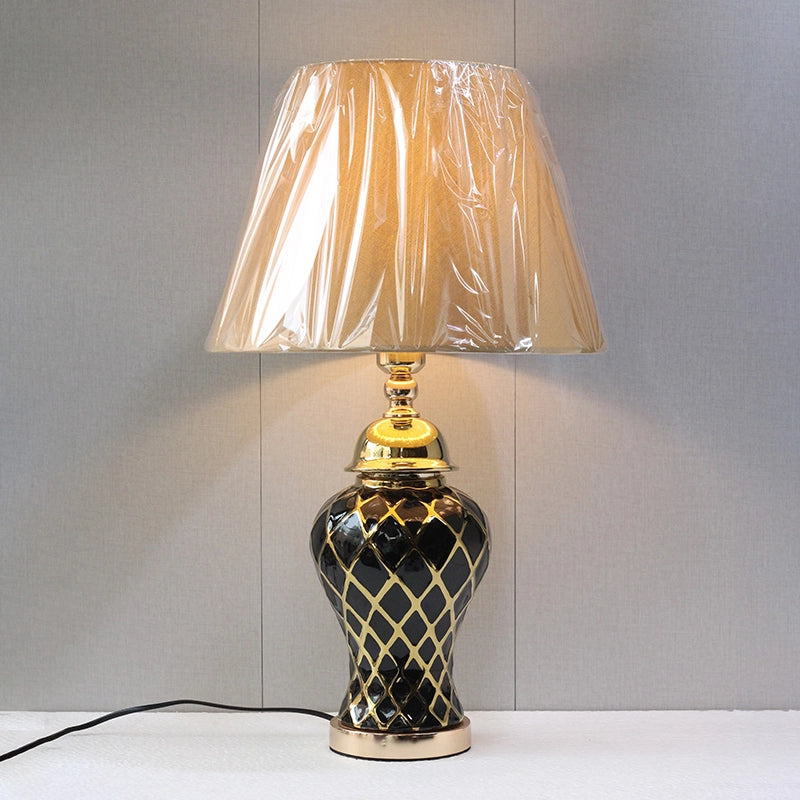 Ceramic Imported Model 992 Black Small Table Lamp (pair) for bedrooms