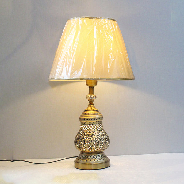 Metal Handicraft Surahi Double Light Table Lamp(Pair) for bedrooms