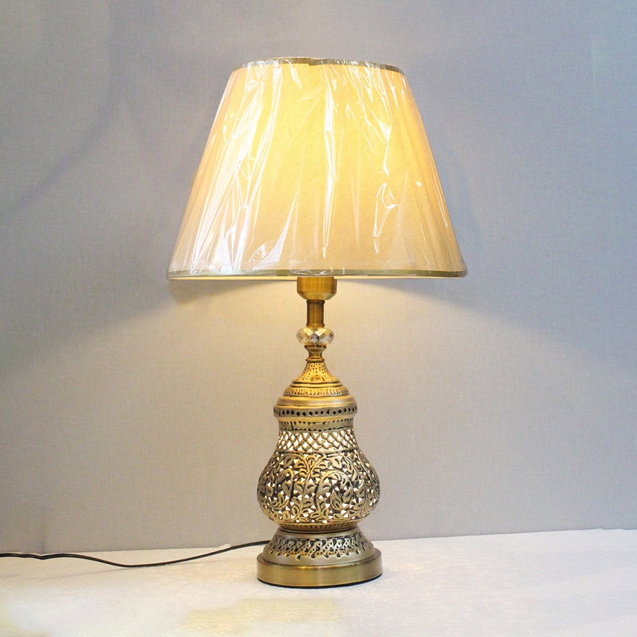 Metal Handicraft Surahi Double Light Table Lamp(Pair) for bedrooms