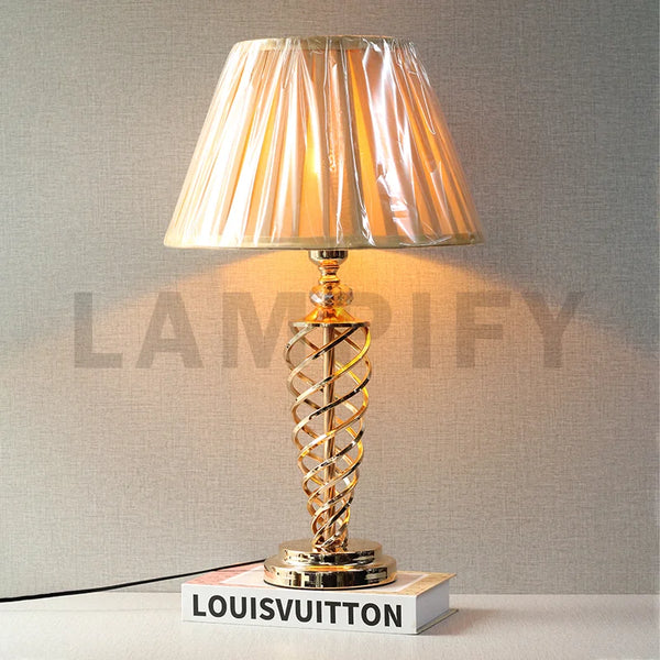 Metal Model 4770 Multi Spiral Table Lamps (Pair) for bedrooms