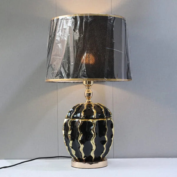 Ceramic Imported Model 914 Black Small Table Lamps (Pair) for bedrooms