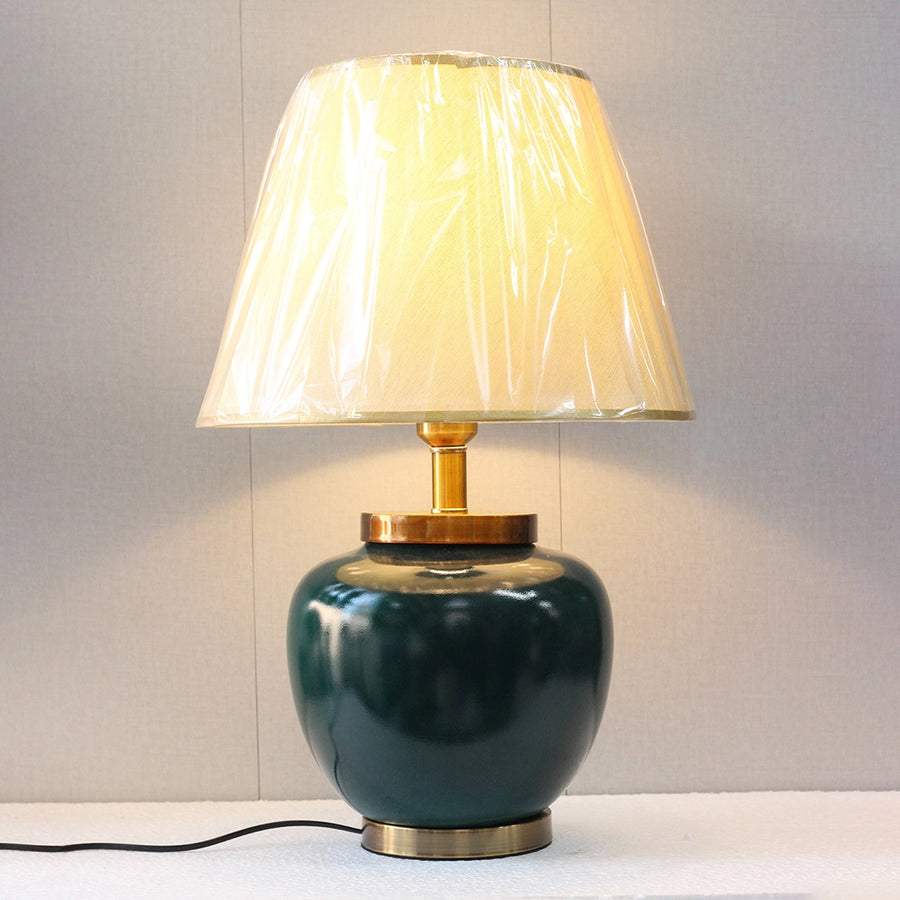 Ceramic 2425 Bottle Green Table Lamps (Pair) for bedrooms