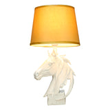 Stallion Resin Horse White Statue Table Lamps(Pair) for bedrooms