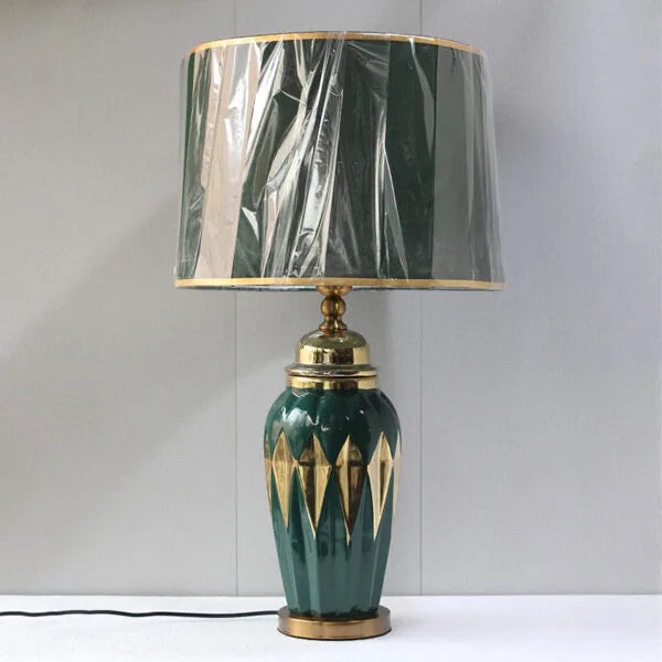 Ceramic Imported Model 991 Green Large Lounge Lamp (Pair) for bedrooms