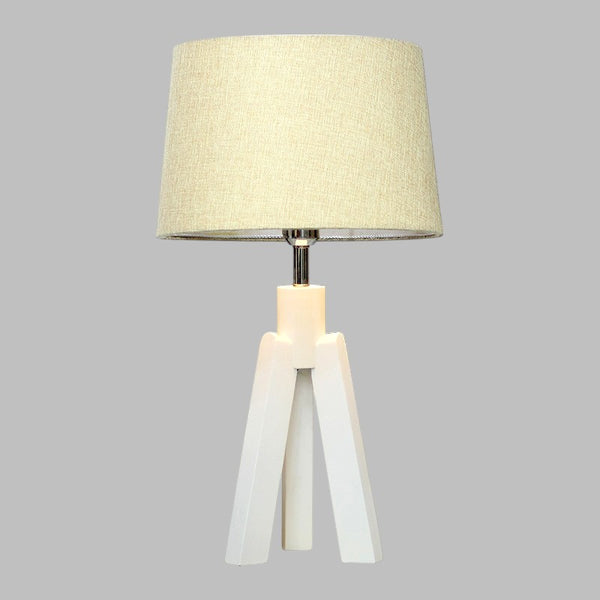 Tripod Wooden White Table Lamp(Pair) for bedrooms