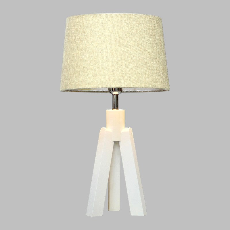 Tripod Wooden White Table Lamp(Pair) for bedrooms