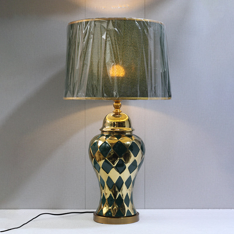 Ceramic Imported Model 988 Green Large Lounge Lamp (Pair) for bedrooms