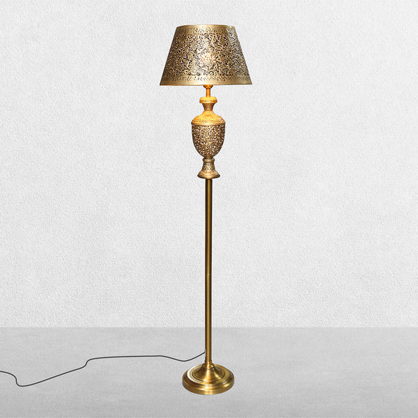 Metal Handcrafted Carved FLoor Lamp (Each) for living rooms