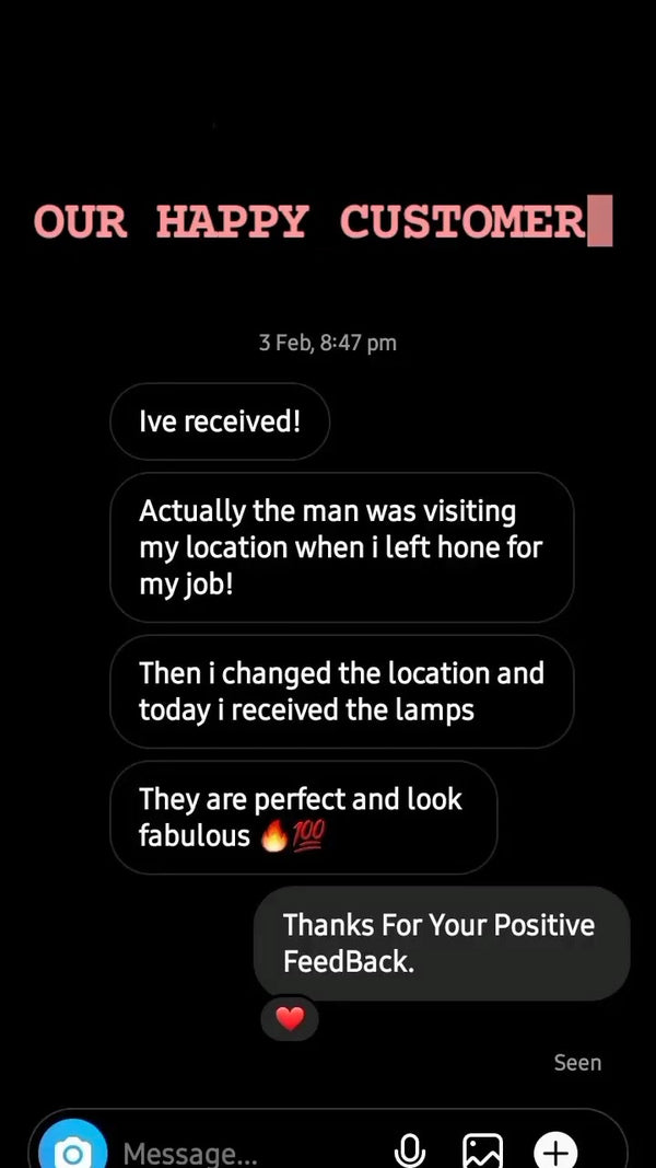 Happy customer