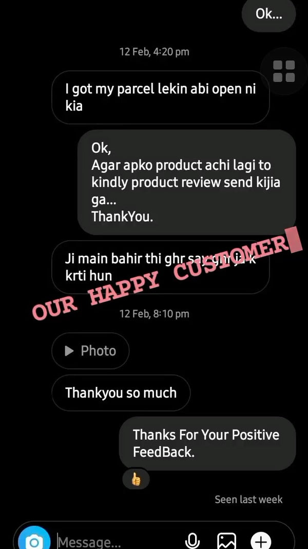Happy customer