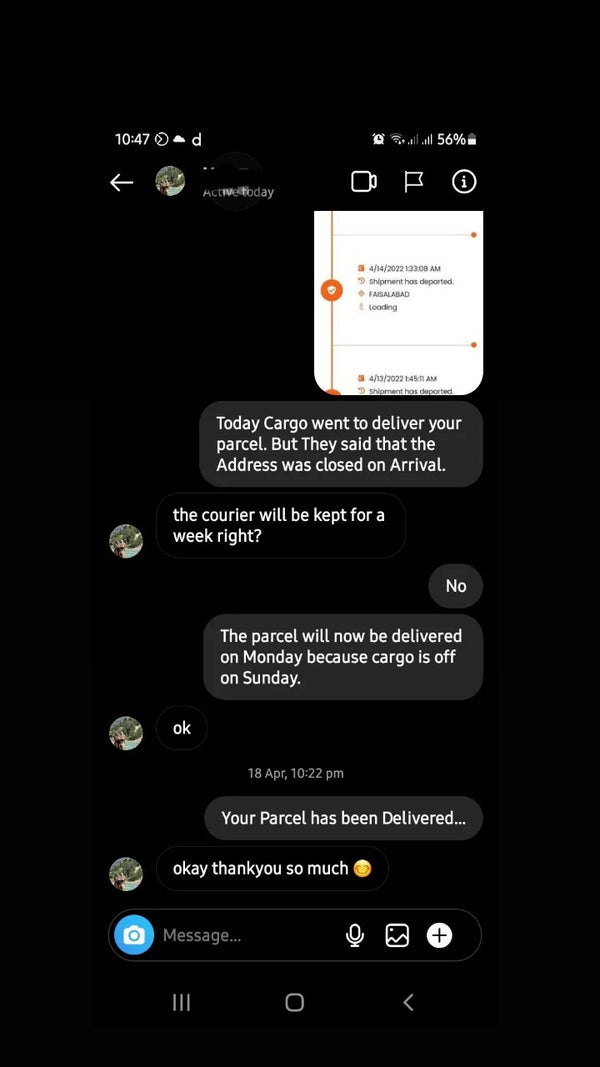 Happy customer