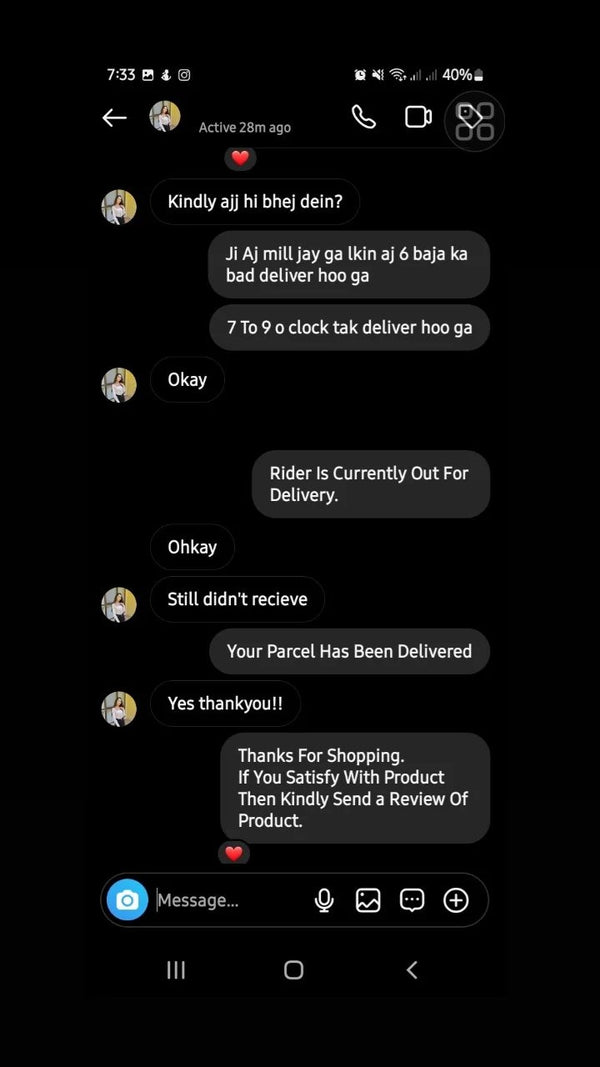 Happy customer