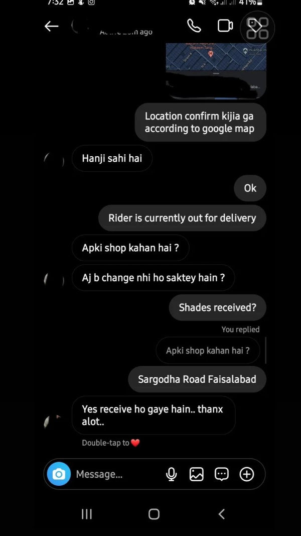 Happy customer