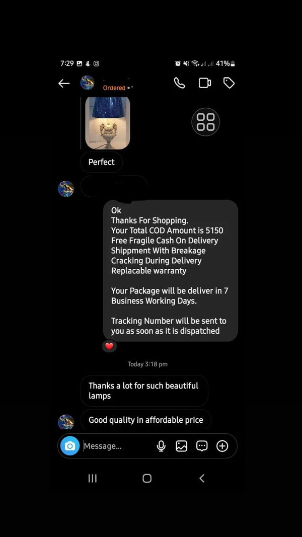 Happy customer