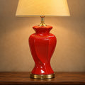 Ceramic Twister Chilli Red Medium Lamps (Pair)