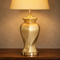 Ceramic Twister Golden Medium Lamps(Pair)