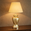 Ceramic Twister Golden Medium Lamps(Pair)