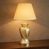 Ceramic Twister Golden Medium Lamps(Pair)
