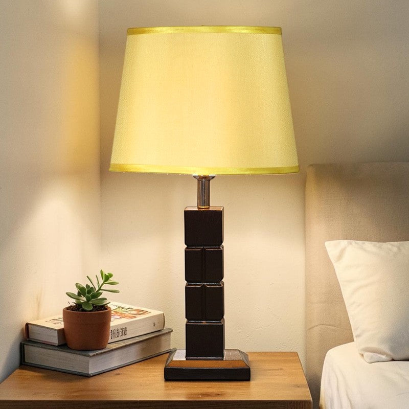 Wooden Pillar Table Lamp(Pair) for bedrooms