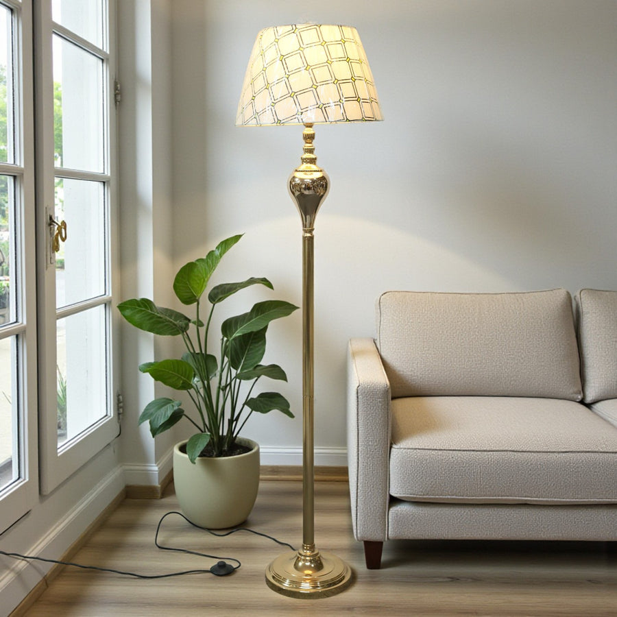 Metal QG French Gold Corner Floor Lamp (Each) for living rooms