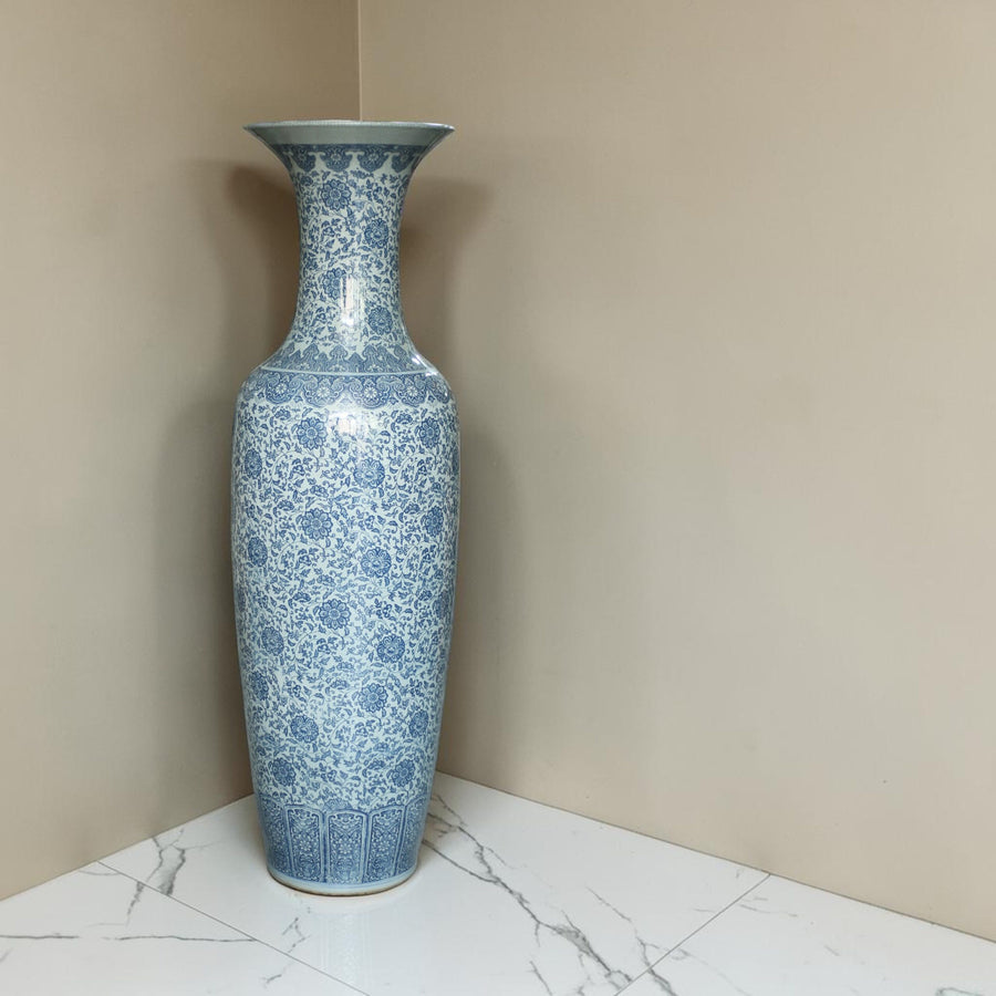 Porcelain Blue Pottery Floor Vase 02 (Each) Delivery Only For LHR,ISB for living rooms