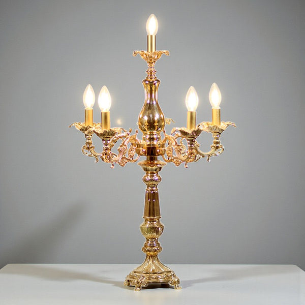 Royal Morano (FG) Metal Electric Candle Stand(Each) Table Lamp for dining tables