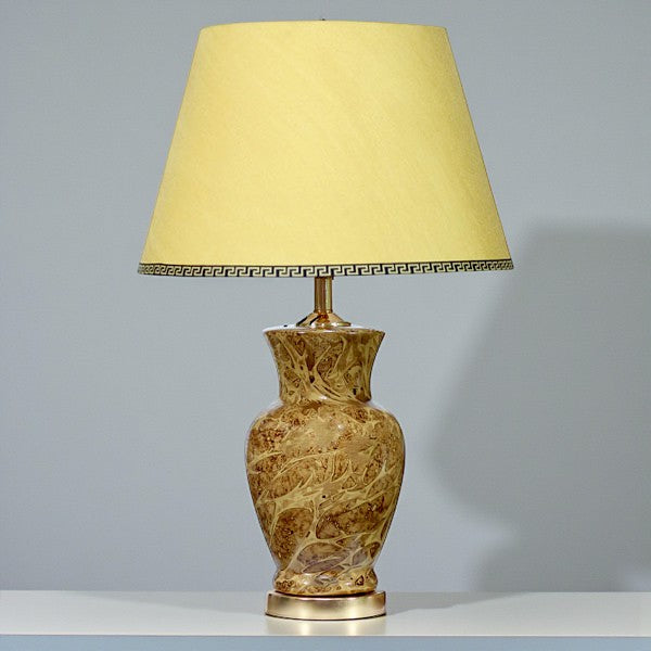 Ceramic Jar GN Brown Hp Medium Lamps (Pair) for bedrooms