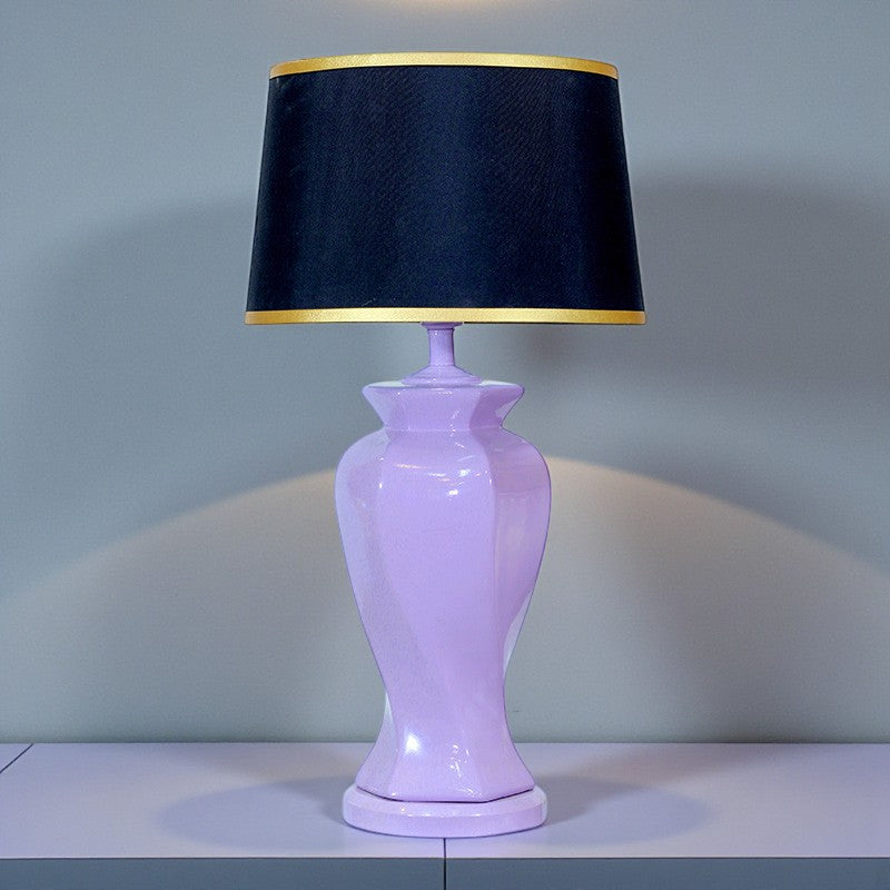 Ceramic Twister Light Purple Lounge Lamps(Pair) for bedrooms